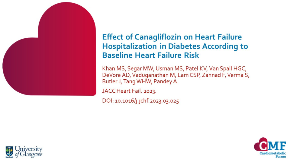 Publication thumbnail: Effect of Canagliflozin on Heart Failure Hospitalization in Diabetes According to Baseline Heart Failure Risk