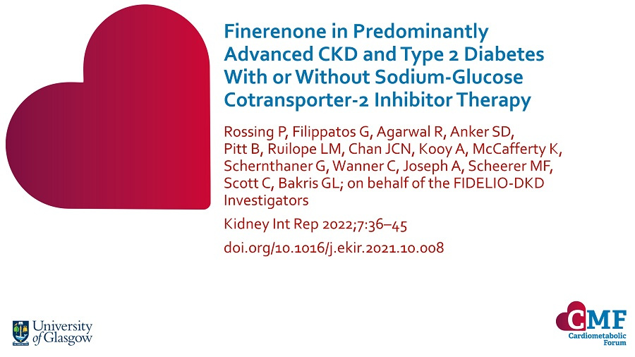 Publication thumbnail: Finerenone in Predominantly Advanced CKD and Type 2 Diabetes With or Without Sodium-Glucose Cotransporter-2 Inhibitor Therapy