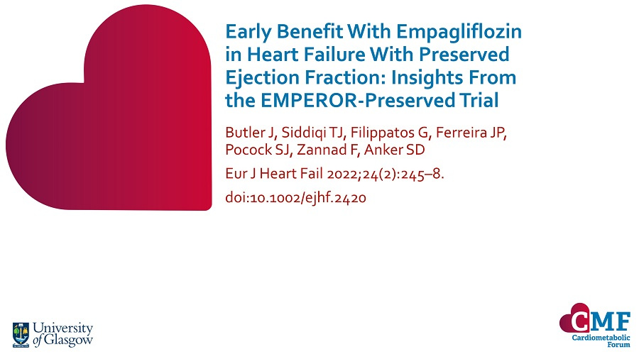 Publication thumbnail: Early Benefit With Empagliflozin in Heart Failure With Preserved Ejection Fraction: Insights From the EMPEROR-Preserved Trial