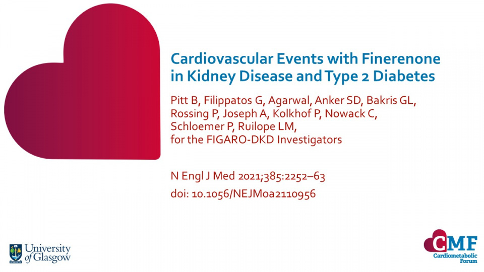 Publication thumbnail: Cardiovascular Events with Finerenone in Kidney Disease and Type 2 Diabetes