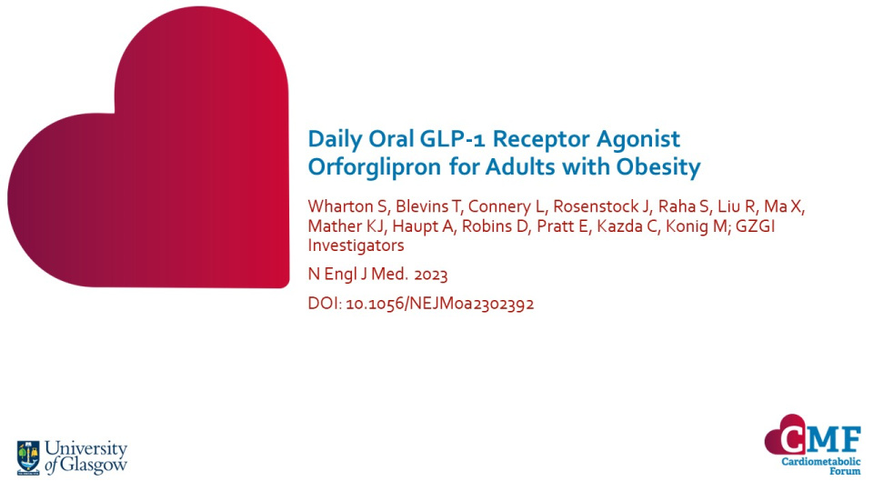 Publication thumbnail: Daily Oral GLP-1 Receptor Agonist Orforglipron for Adults with Obesity