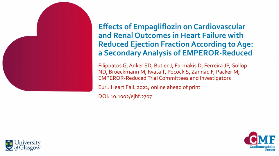 Publication thumbnail: Effects of Empagliflozin on Cardiovascular and Renal Outcomes in Heart Failure with Reduced Ejection Fraction According to Age: a Secondary Analysis of EMPEROR-Reduced
