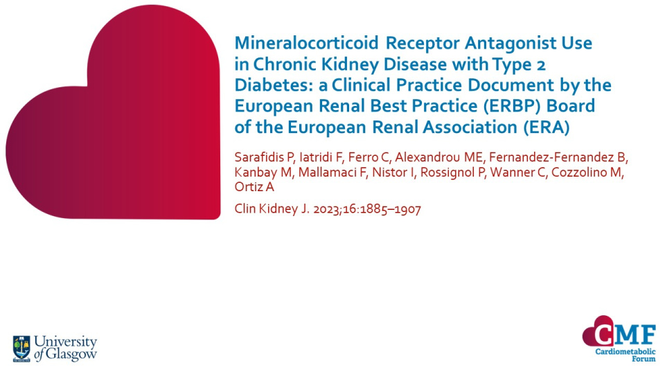 Publication thumbnail: Mineralocorticoid Receptor Antagonist Use in Chronic Kidney Disease with Type 2 Diabetes: A Clinical Practice Document by the European Renal Best Practice (ERBP) Board of the European Renal Association (ERA)